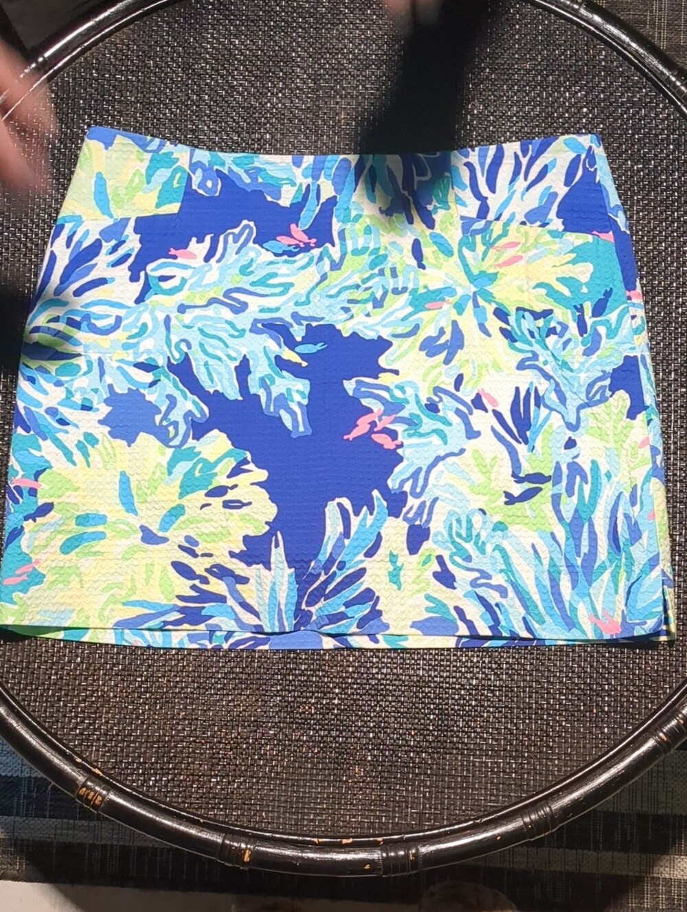 Blue Floral Print Skort
